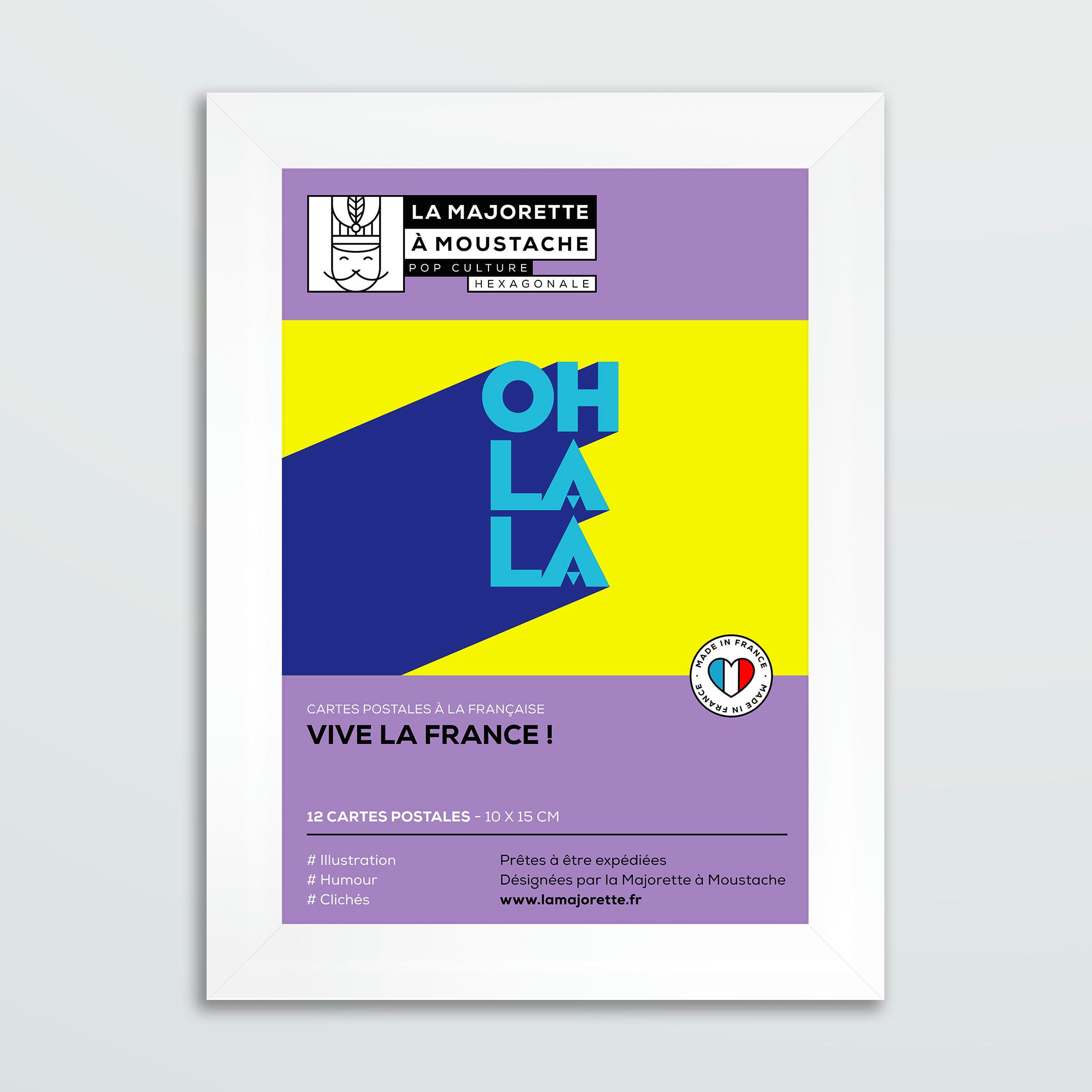 - Etui 12 cartes postales - Vive la France