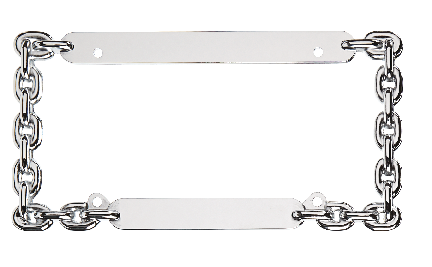 Chrome Chain License Plate Frame