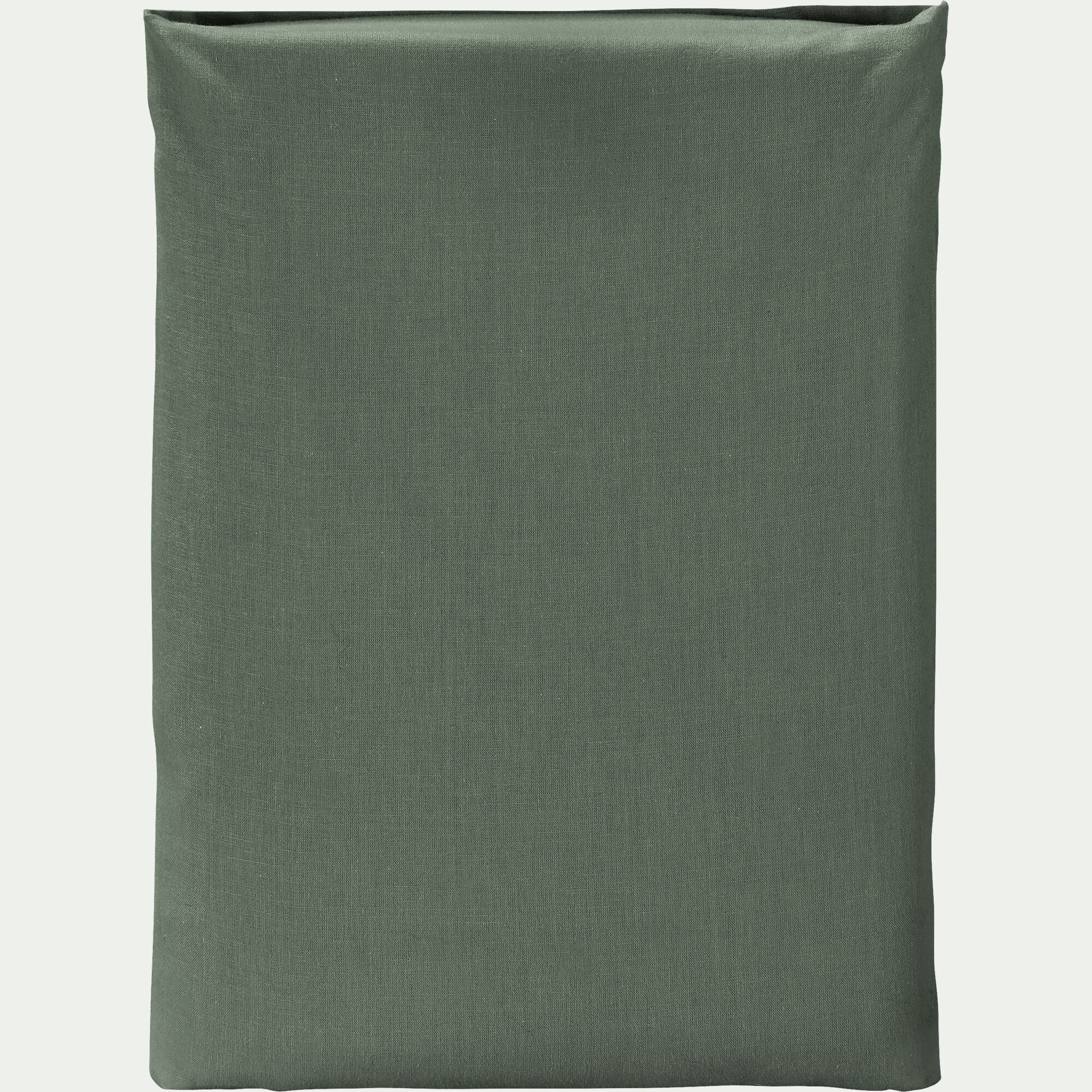 EOLI - Drap plat en coton270x300cm - vert cèdre