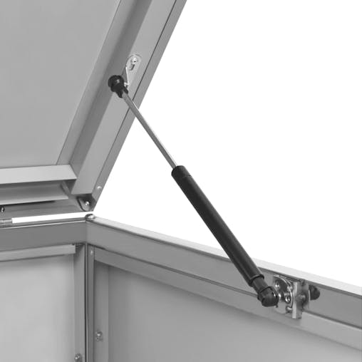 NNEVL Double Wheelie Bin Shed 138x77.5x115.5 cm Stainless Steel