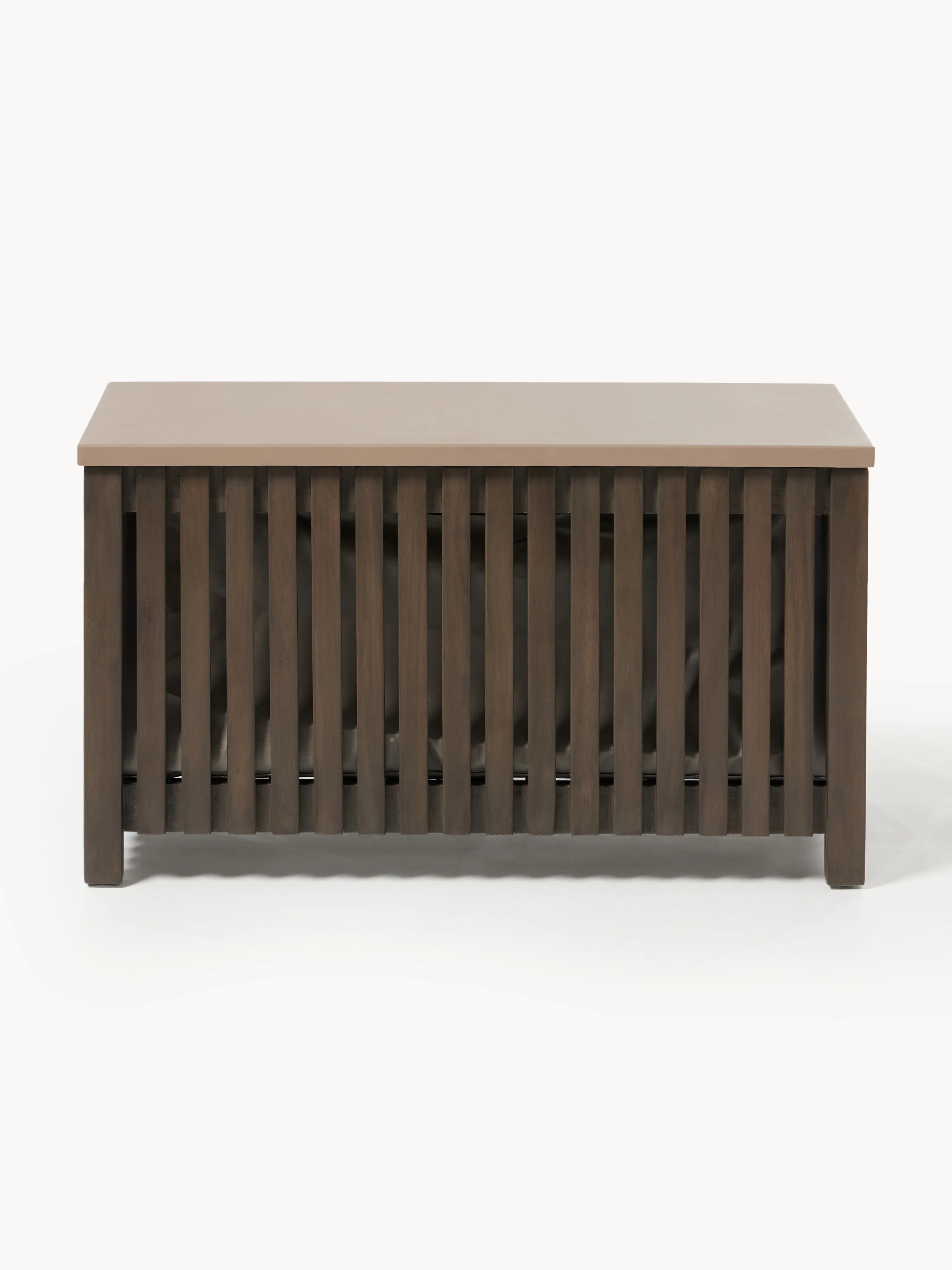 Garten-Aufbewahrungsbox Arkin aus Akazienholz mit Einsatz, B 80 cm