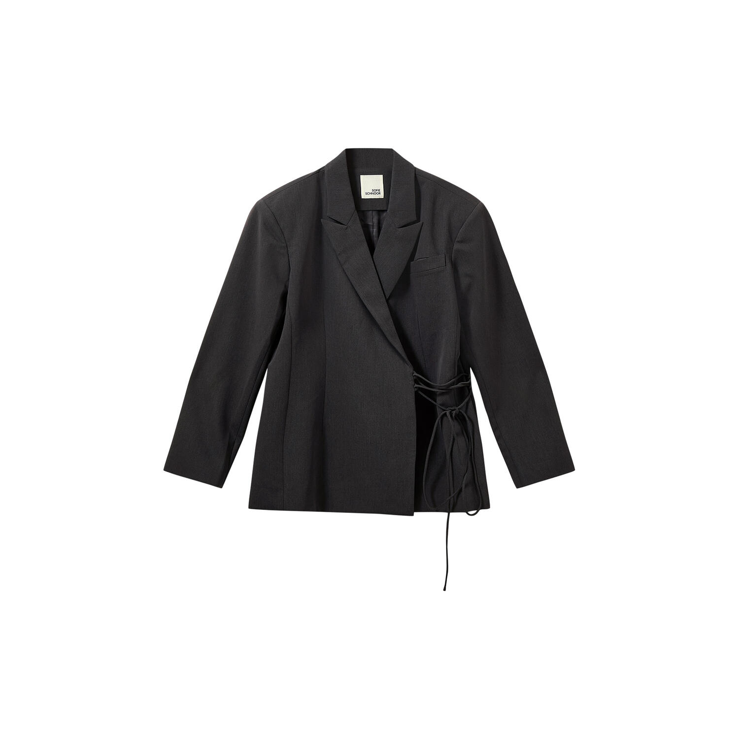 SussieSW Tie String Blazer, dark grey