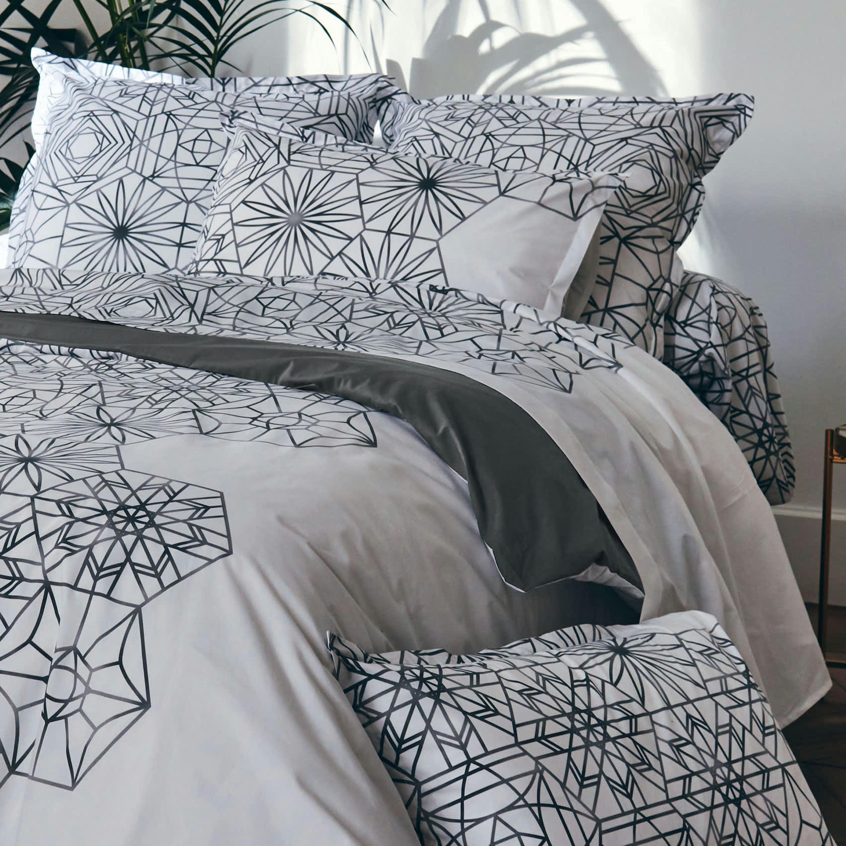 GABRIELLE - Housse de couette aux motifs floraux et graphiques