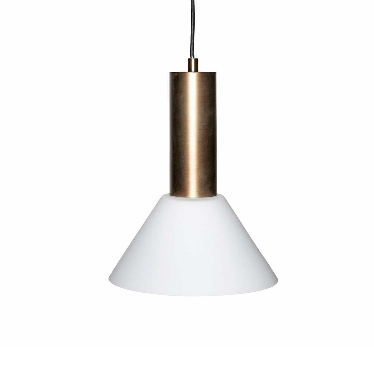 Hübsch hanger Contrast - glas/ijzer - ø25xh28cm, e27