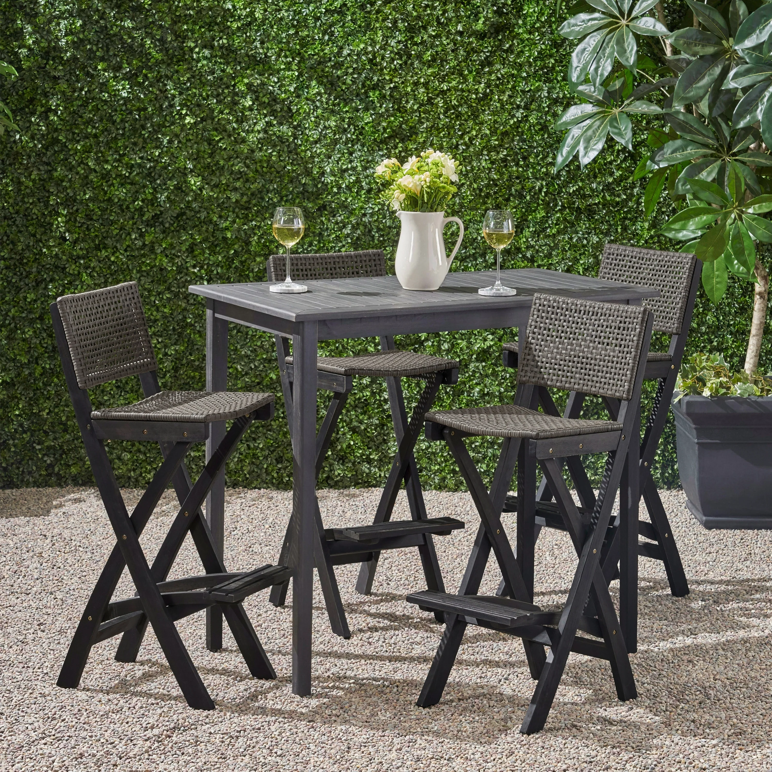 Polaris 45-inch 5-piece Outdoor Bar Table Set by Christopher Knight Home
