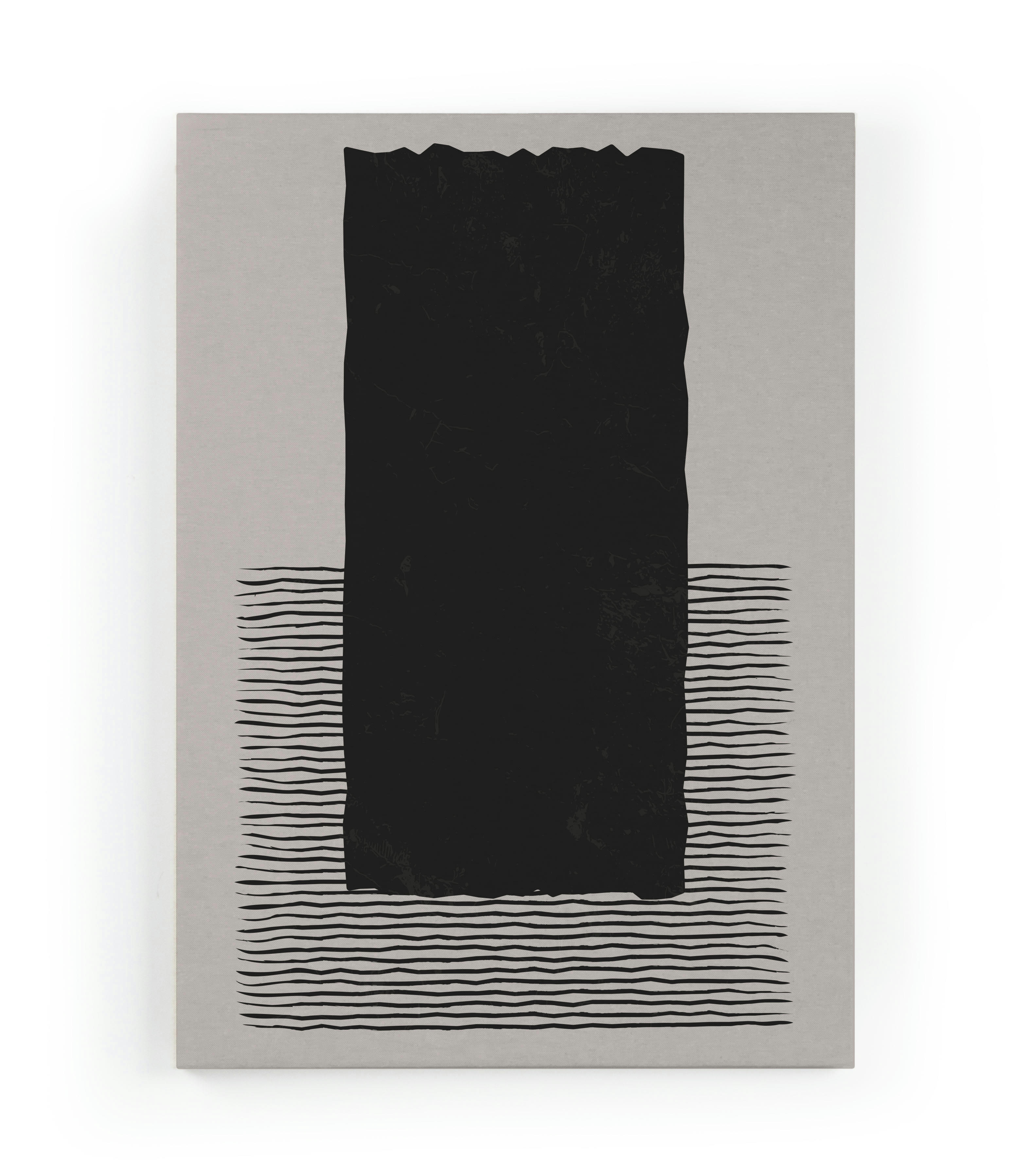 BLACK BRUSH - Peinture sur toile 60x40 imprimé HD pinceau noir