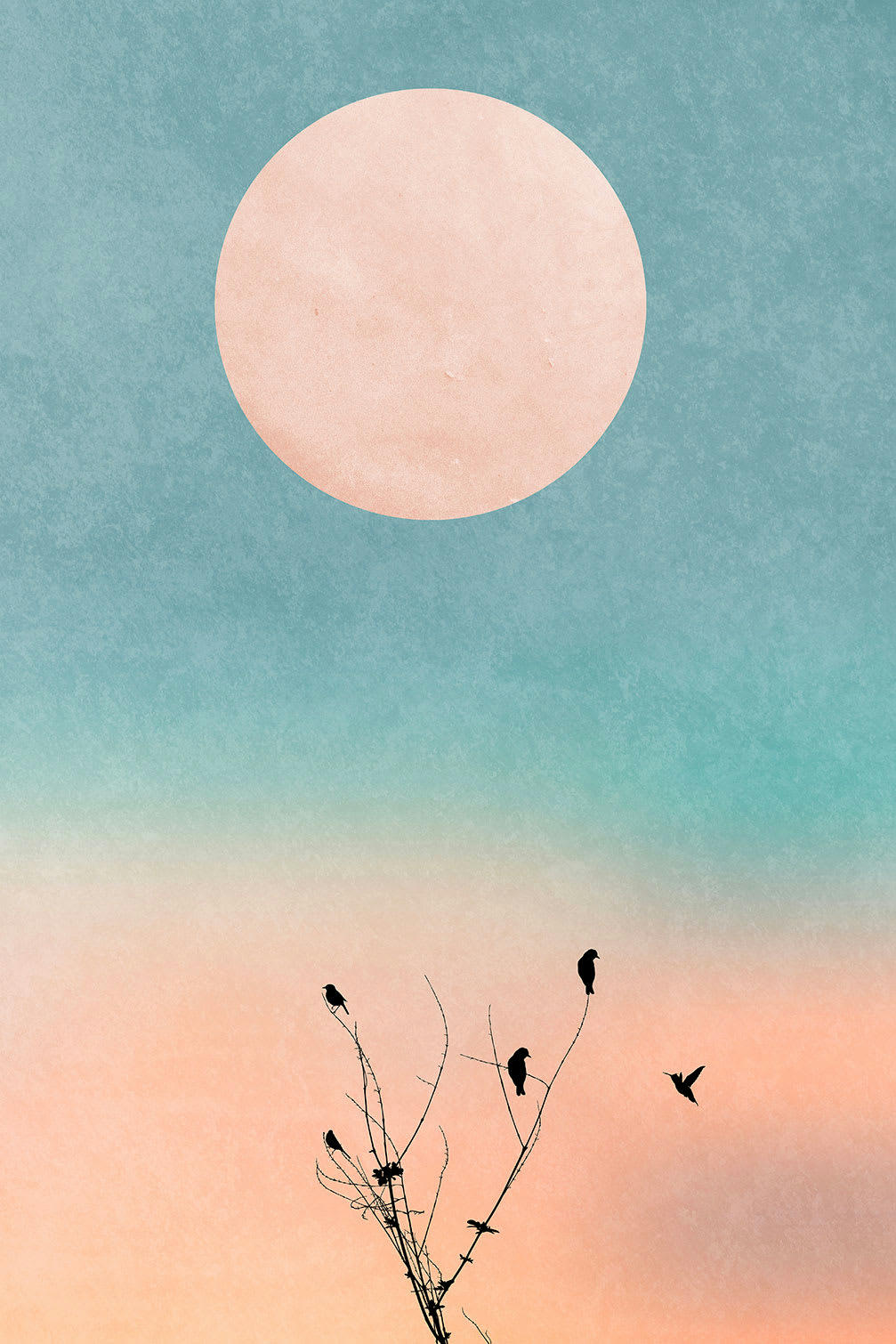 - Tableau paysage Douceur de vivre imprimé sur toile 80x120cm