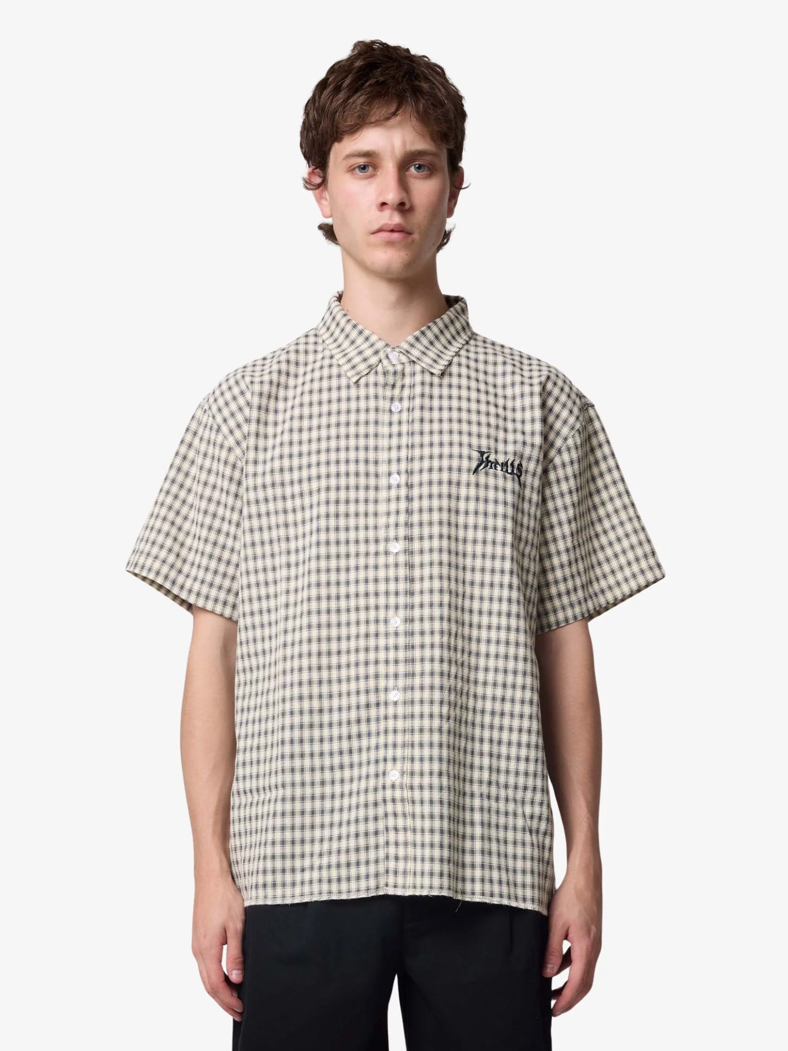 Rampage Short Sleeve Cropped Shirt