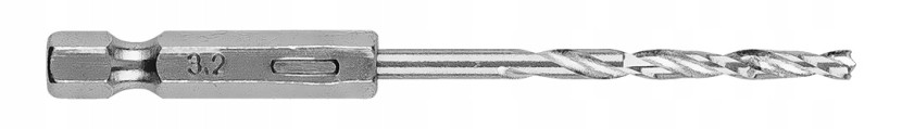 Wiertła do metalu Hex 3.2mm, 2 szt. zestaw wierteł GRAPHITE