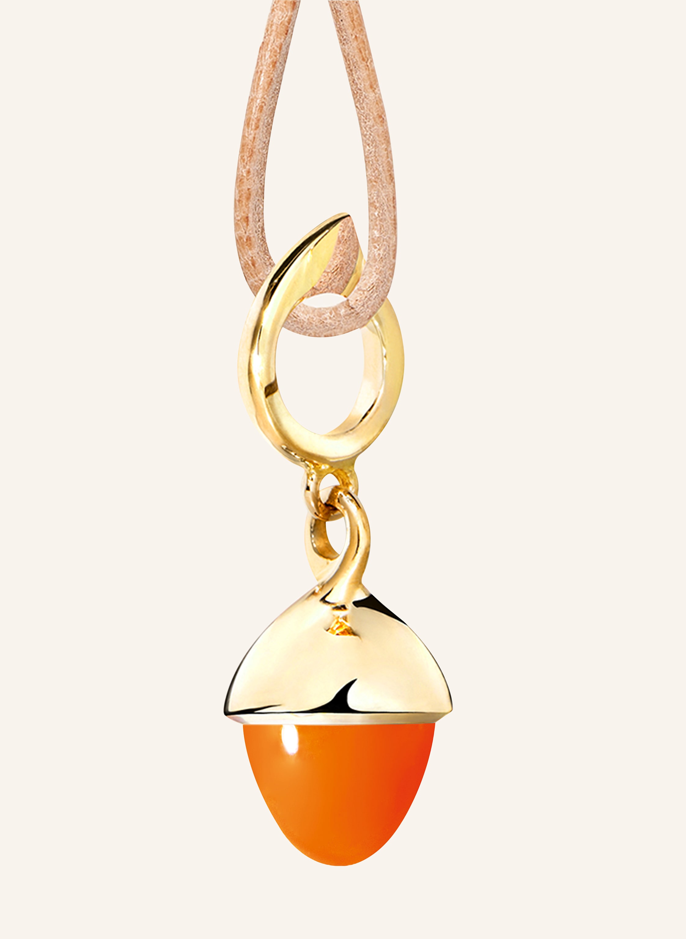 TAMARA COMOLLI Anhänger PENDANT MIKADO FLAMENCO CARNELIAN aus 18K Gelbgold mit Karneol