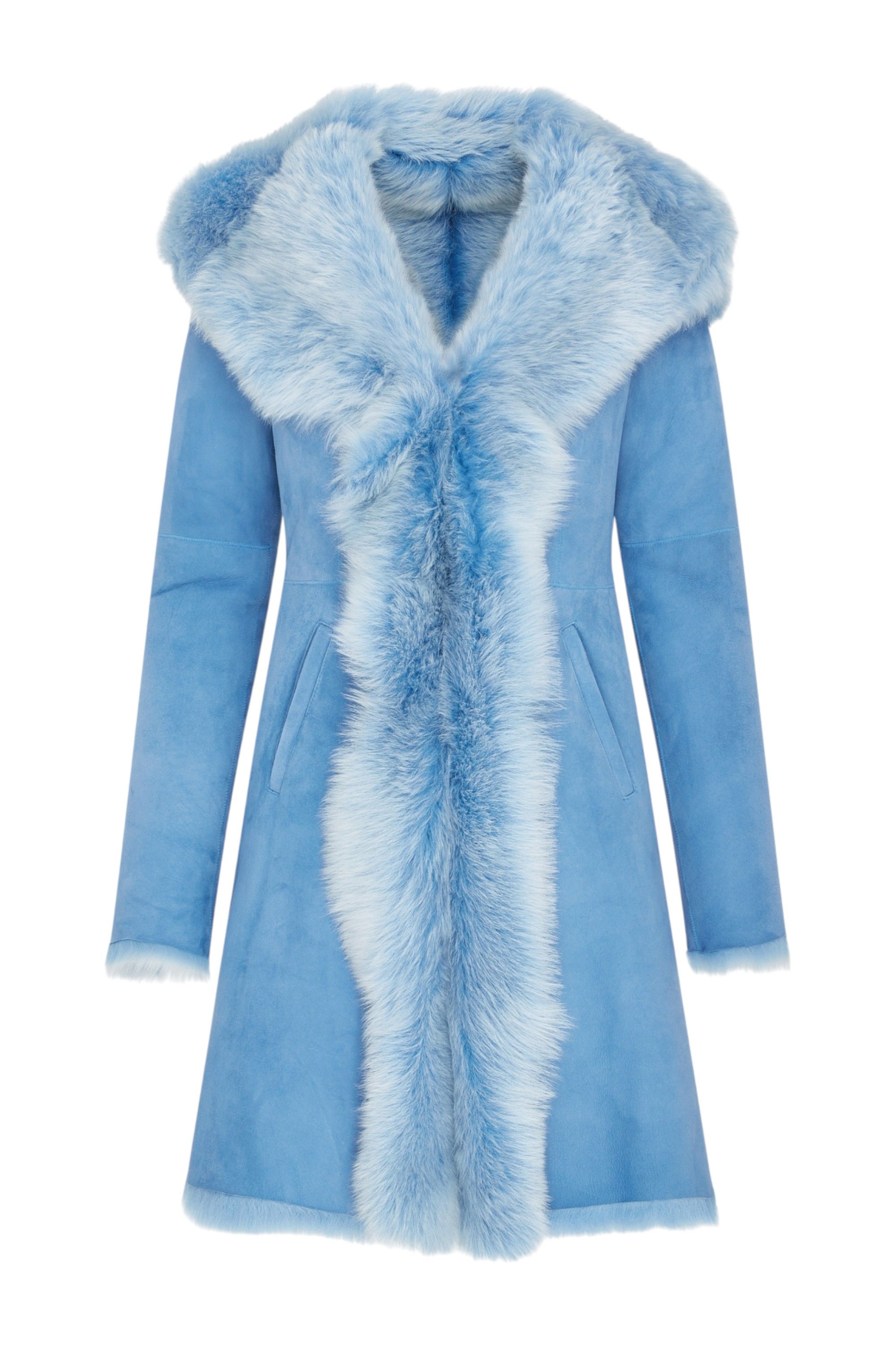 Infinity Leather Real Toscana Sheep Leather Suede Hooded Trench Coat - Isola