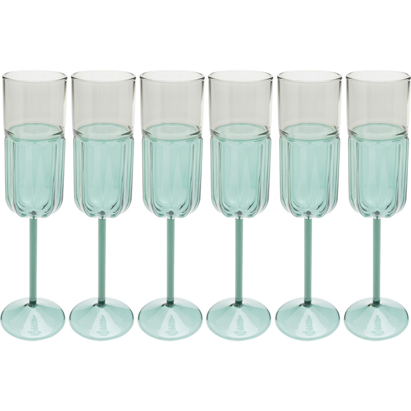 Champagneglazen Duetto (6 set) Kare Design