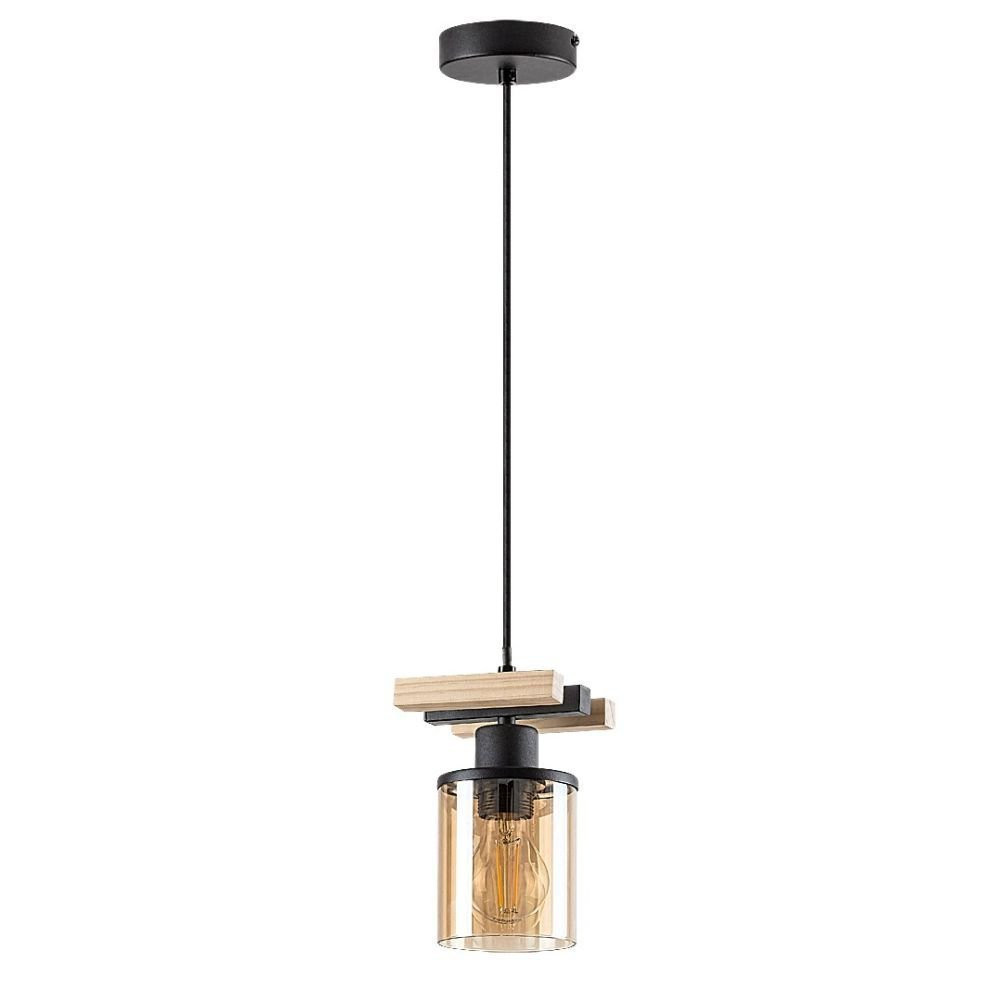 Lampa wisząca czarno-bursztynowy Niylah 1xE27x40W Rabalux