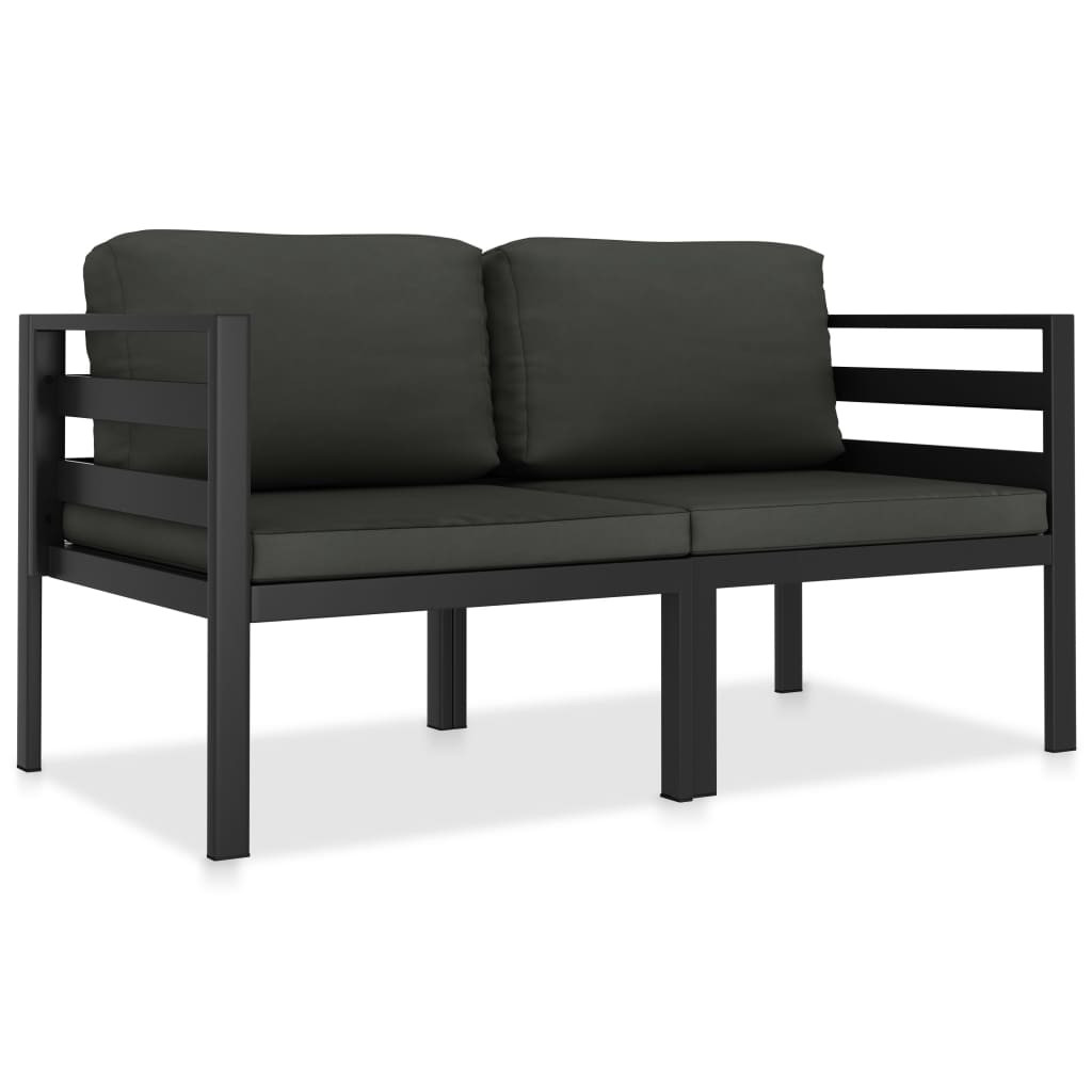 Zestaw mebli ogrodowych Antracyt Aluminium Sofa narożna (2 szt.) vidaXL