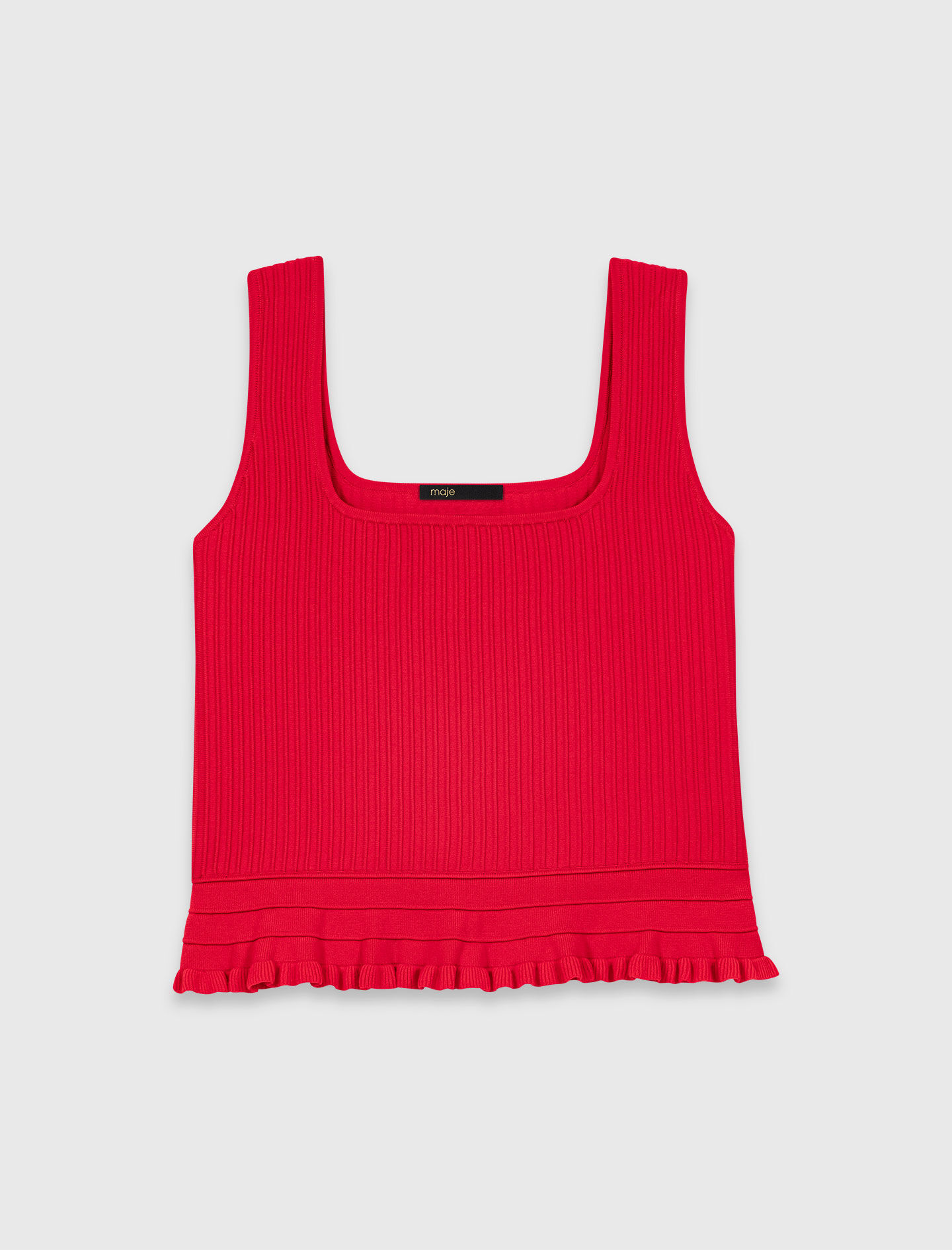 Top en maille avec volants