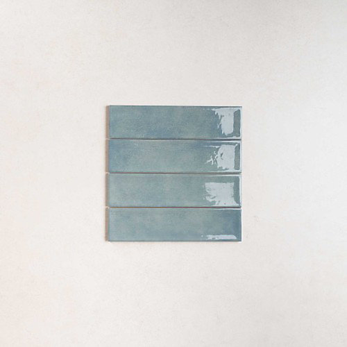 Carrelage Effet Zellige Bleu NARA Mar Gloss 7,5x30cm - Les Carreaux de Jean