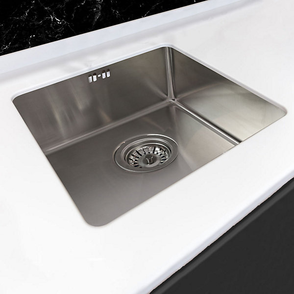 évier sous-plan en inox 1 bac à encastrer Essebagno Luisa 55