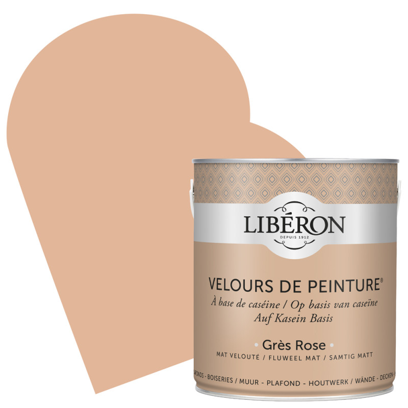 Peinture pour murs Velours de Peinture grès rose mat 2,5 L LIBERON
