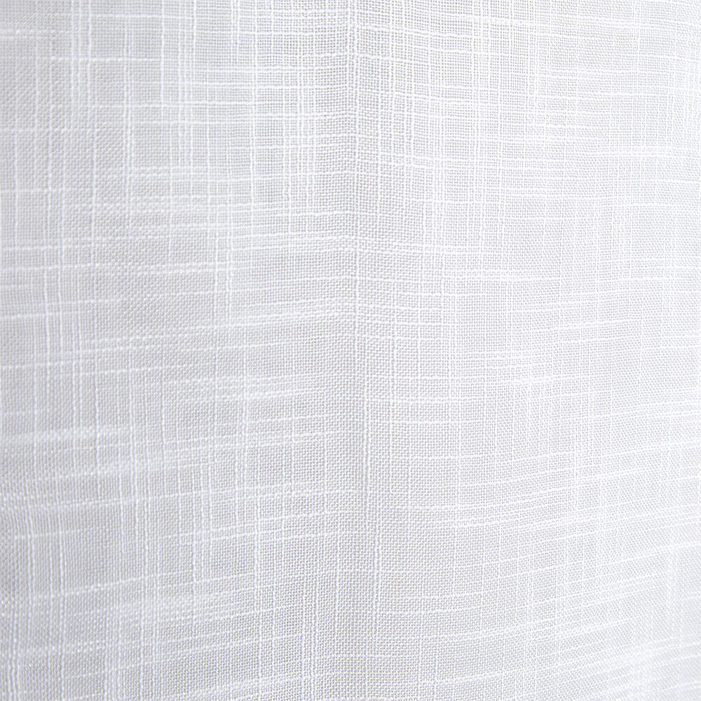 Vitrage droit à passants x2 effet lin blanc uni 60x120cm