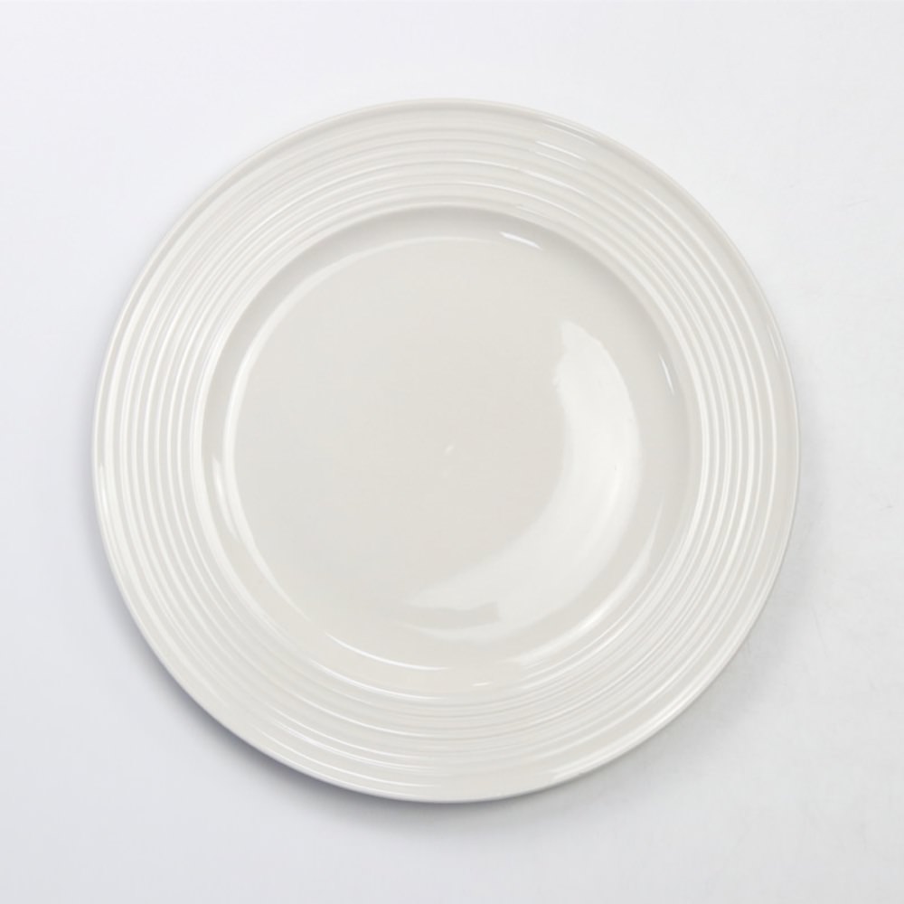 Prato raso branco em porcelana PURE 27cm