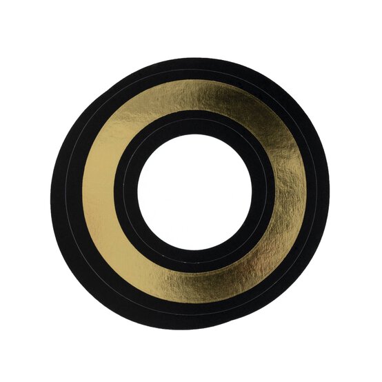 Black and Gold Vinyl Letter O Sticker 5cm