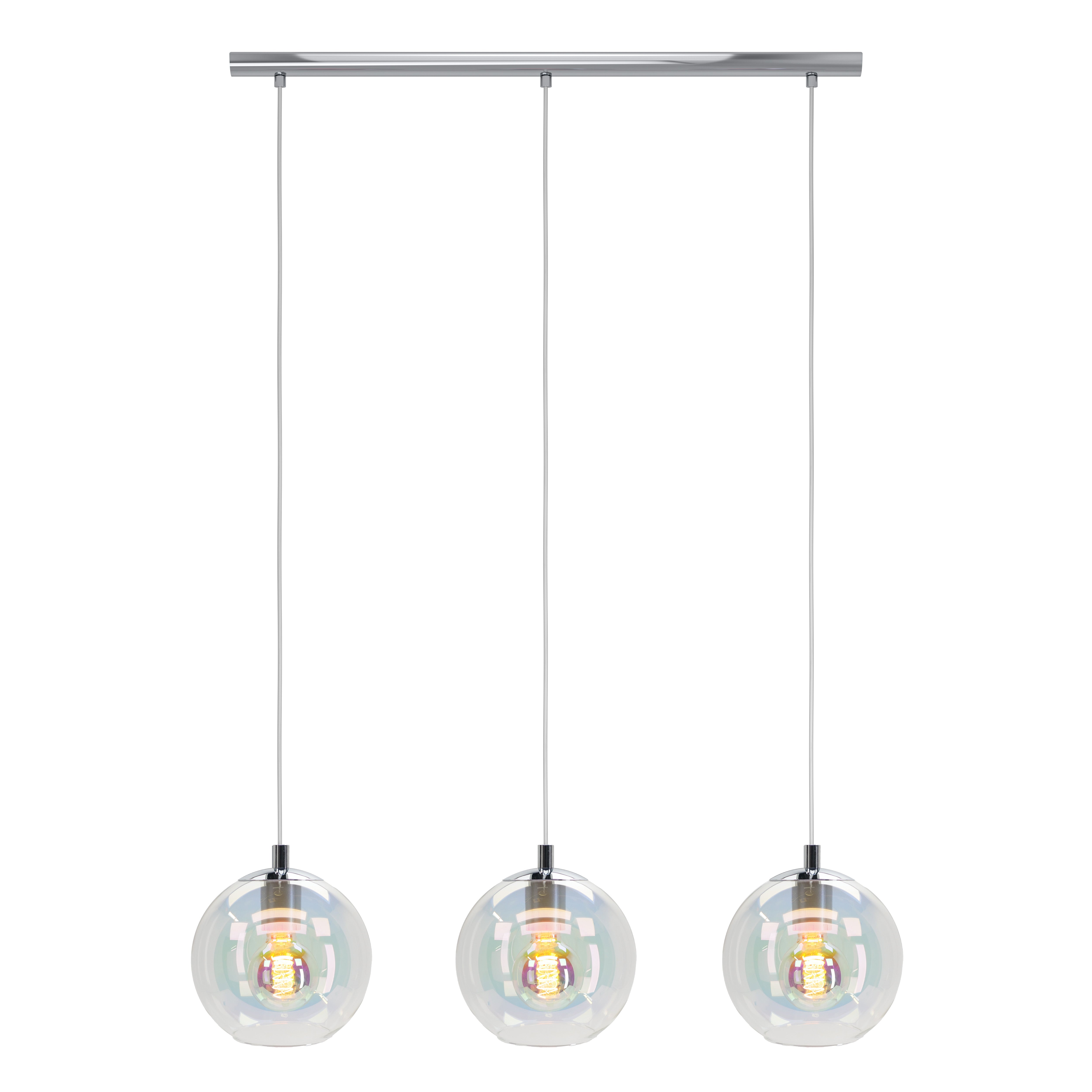 EGLO hanglamp Ariscani 2 - e27 - 76,5 cm - gekleurd glas - chroom