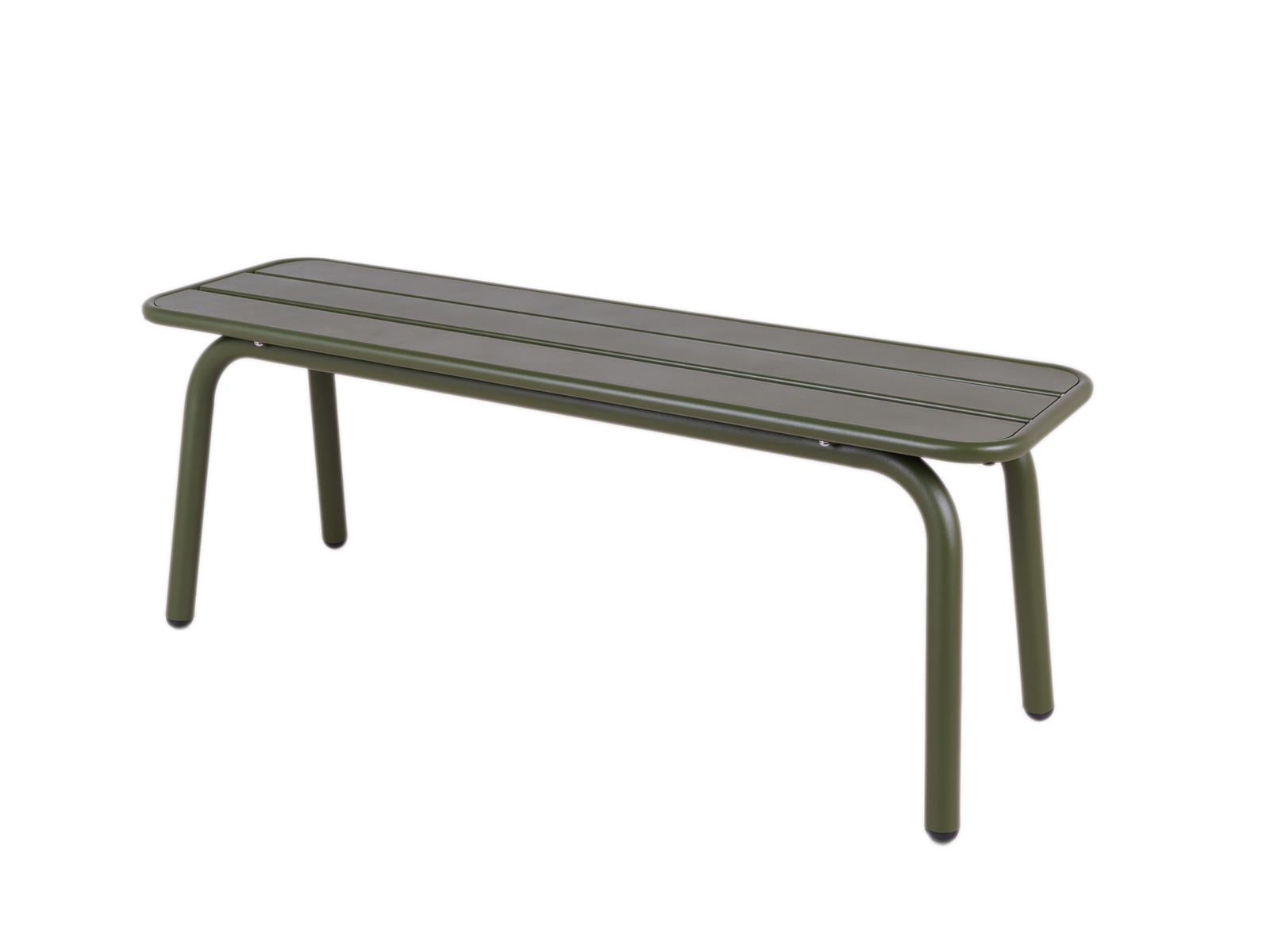 MaximaVida metalen tuinbank Max 120 cm olijfgroen - zonder rugleuning