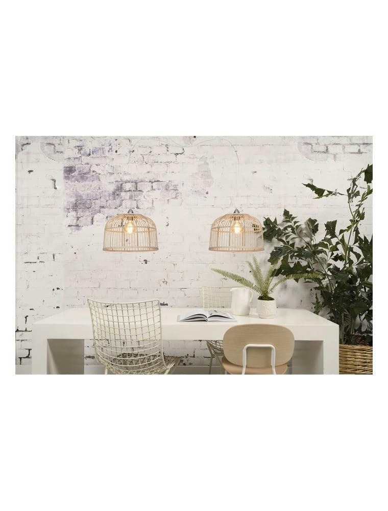 BORNEO - Suspension 2 lumières bambou D42cm