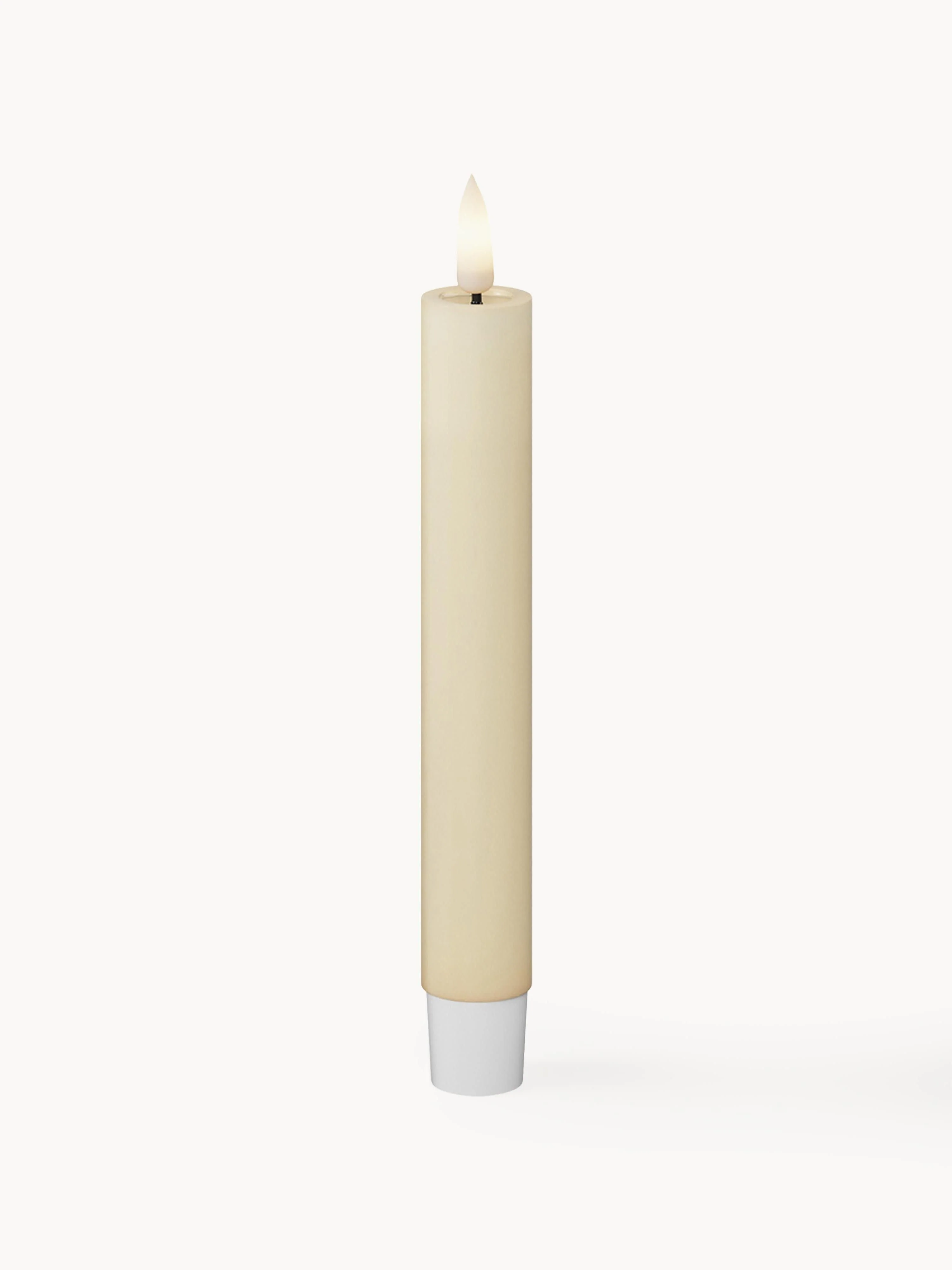 Handgefertigte LED-Stabkerzen Real Flame, H 15 cm, 2er-Set