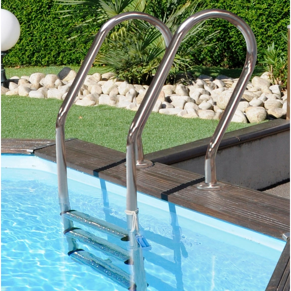 Ovalpool, braun, BxHxL: 335 x 130 x 535 cm
