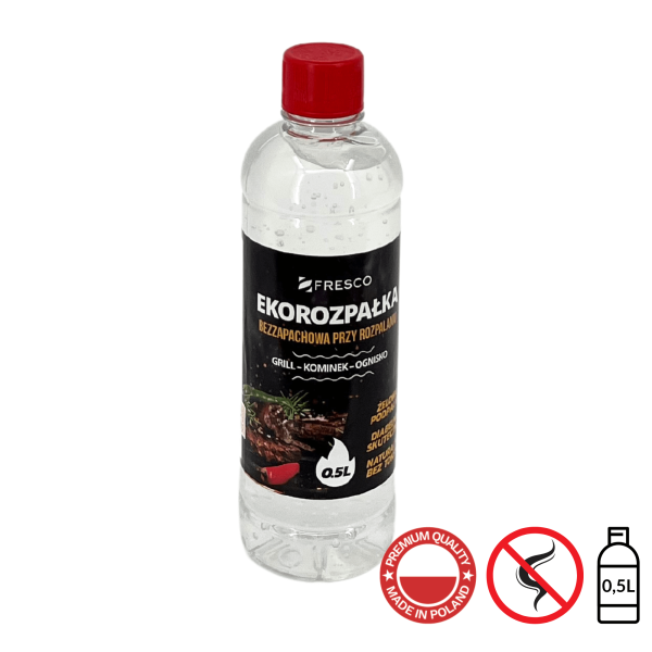 Żelowa eko rozpałka do grilla kominka ogniska bezzapachowa 0.5l