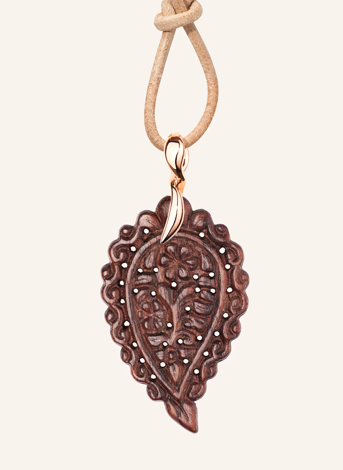 TAMARA COMOLLI Anhänger PENDANT INDIA MEDIUM SNAKEWOOD aus 18 Karat Roségold und Snakewood