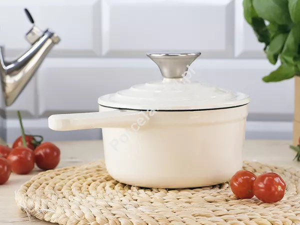 Rondel żeliwny 14 cm Nois - Tierra Kremowy 17.830034