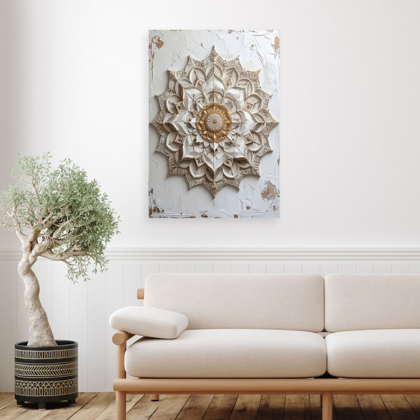 Obraz do salonu sypialni biura gabinetu, Mandala Zen Spa Orientalny 20x30