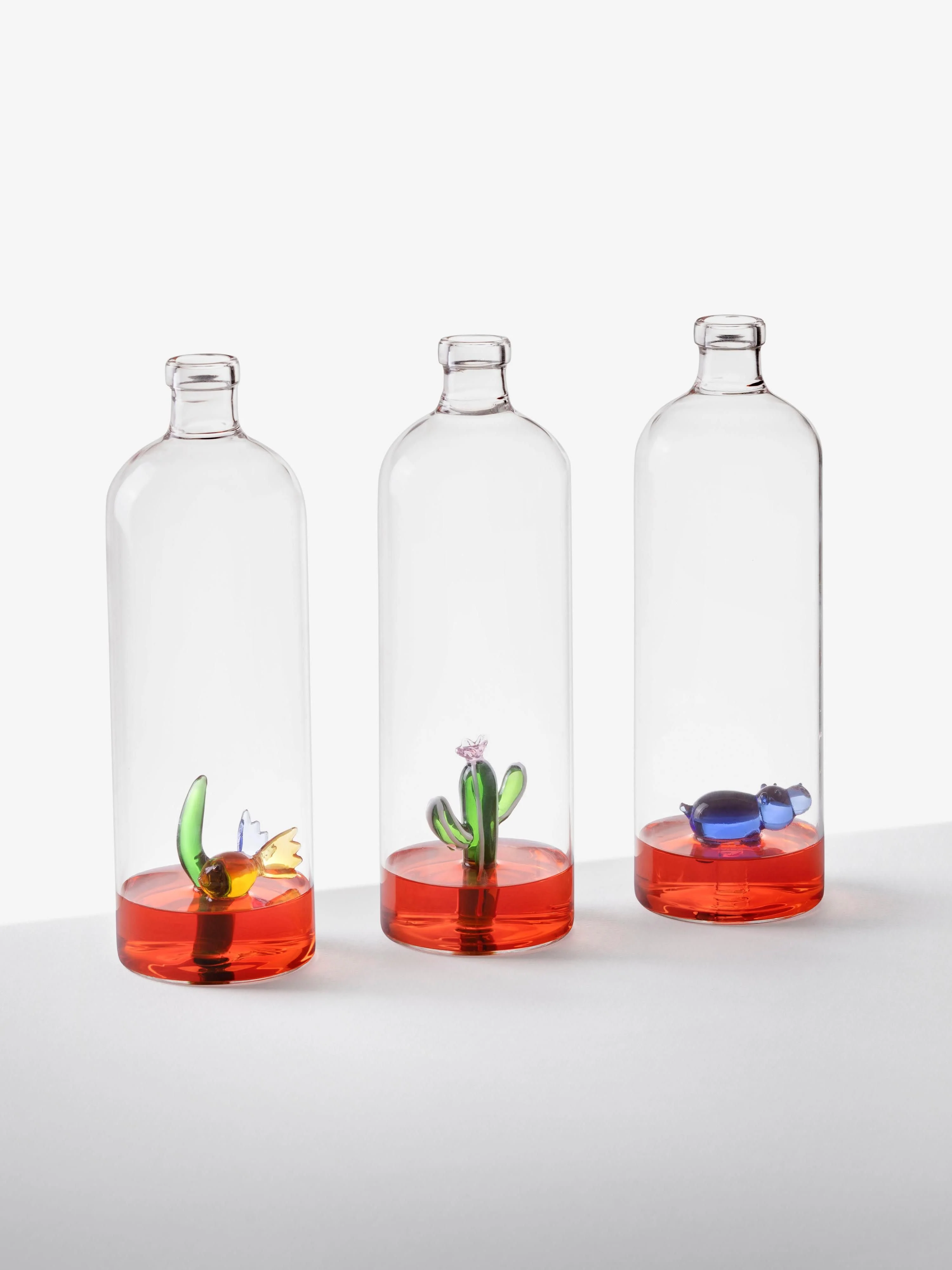Handgefertigte Karaffe Fish aus Borosilikatglas, 1.1 L