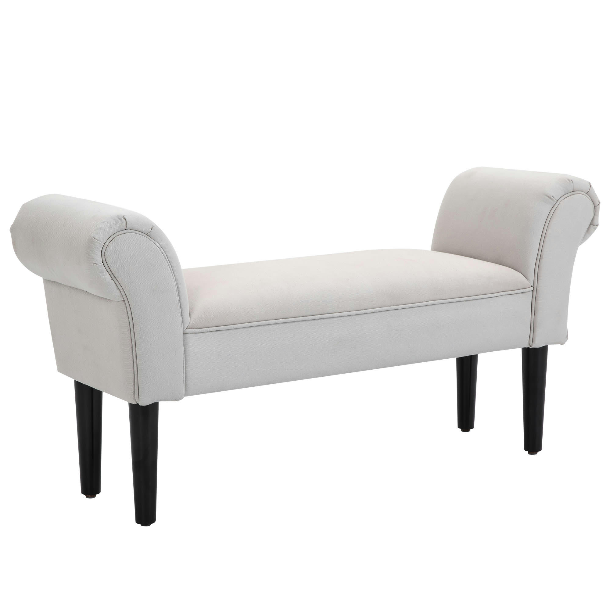 - Banc banquette design contemporain accoudoirs courbés gris