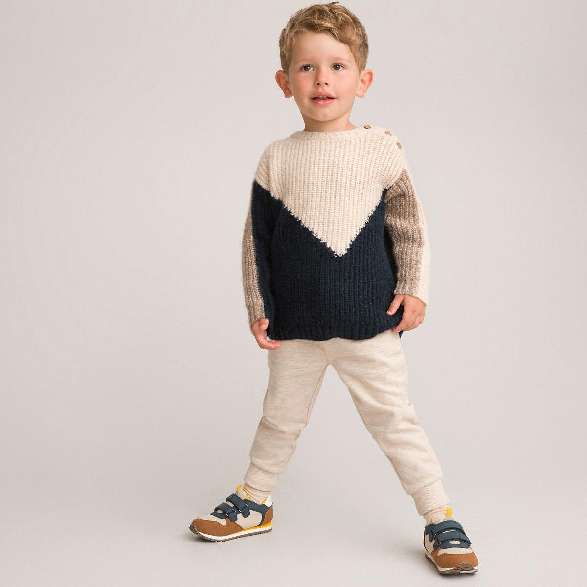Pull col rond grosse maille