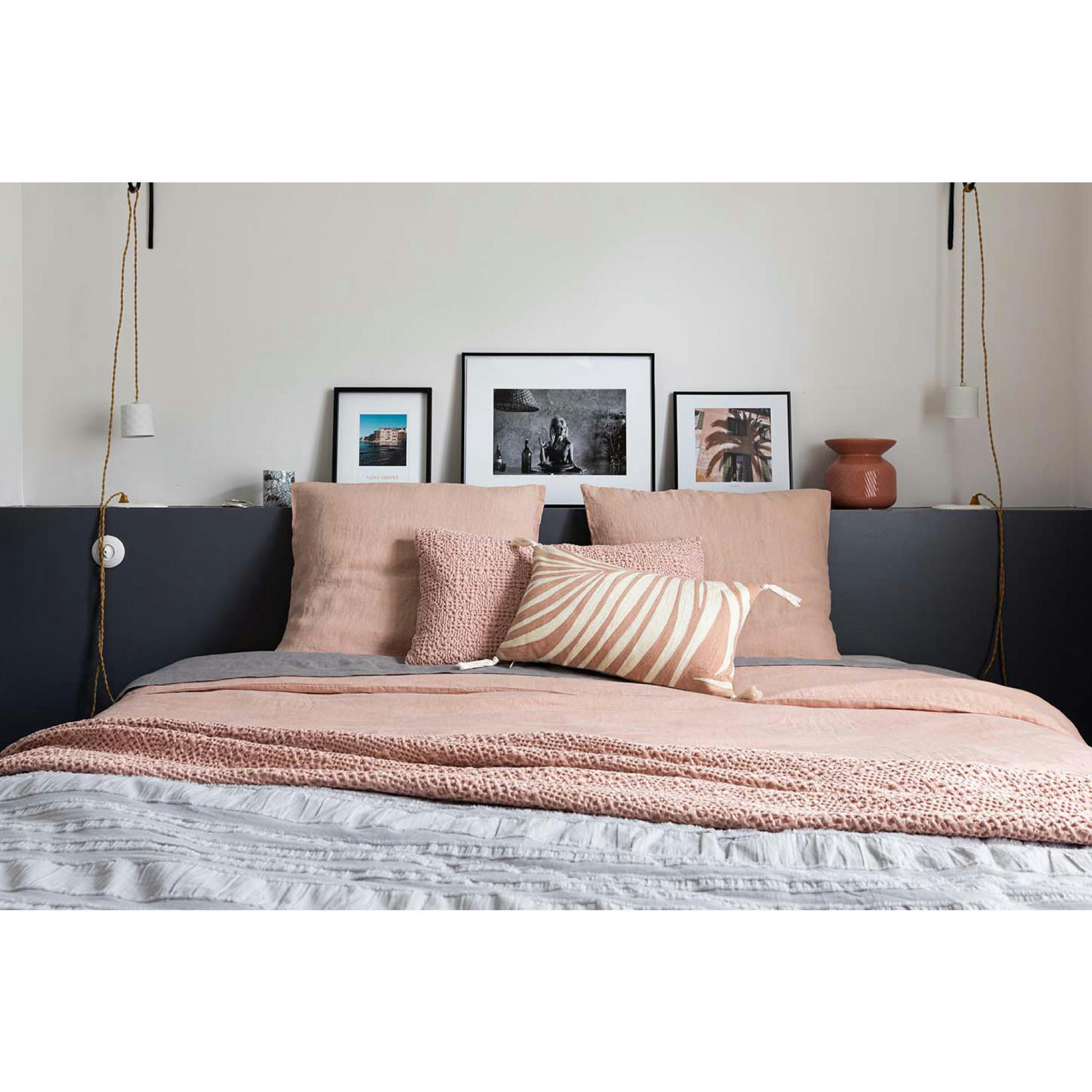 ZEFF - Housse de couette stonewashed  en lin aubepine 260 x 240