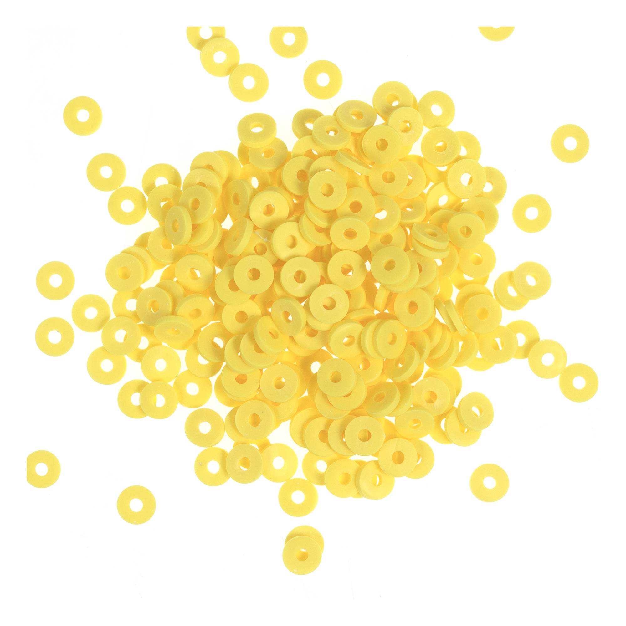 Yellow Clay Beads 6mm 12g