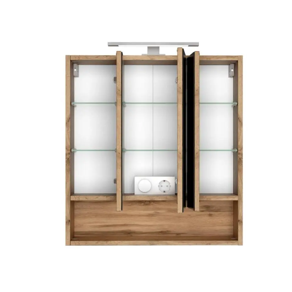 Spiegelkast Sefa 60cm 3 deuren - wotan eik