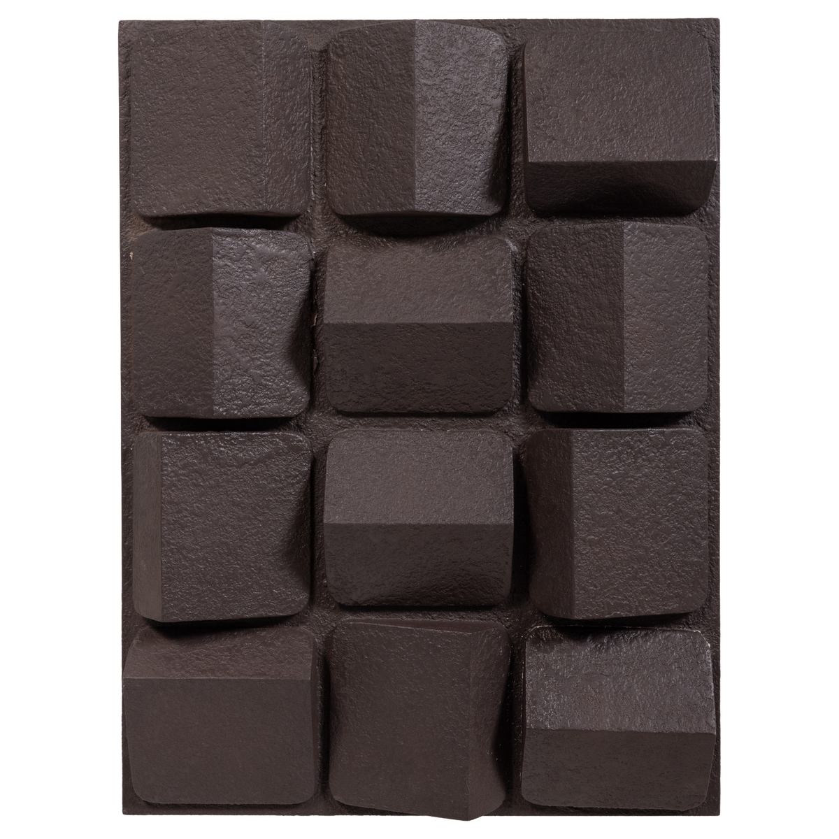 WOOOD wanddeco Axis - Betonlook - Bruin - 81x61x9