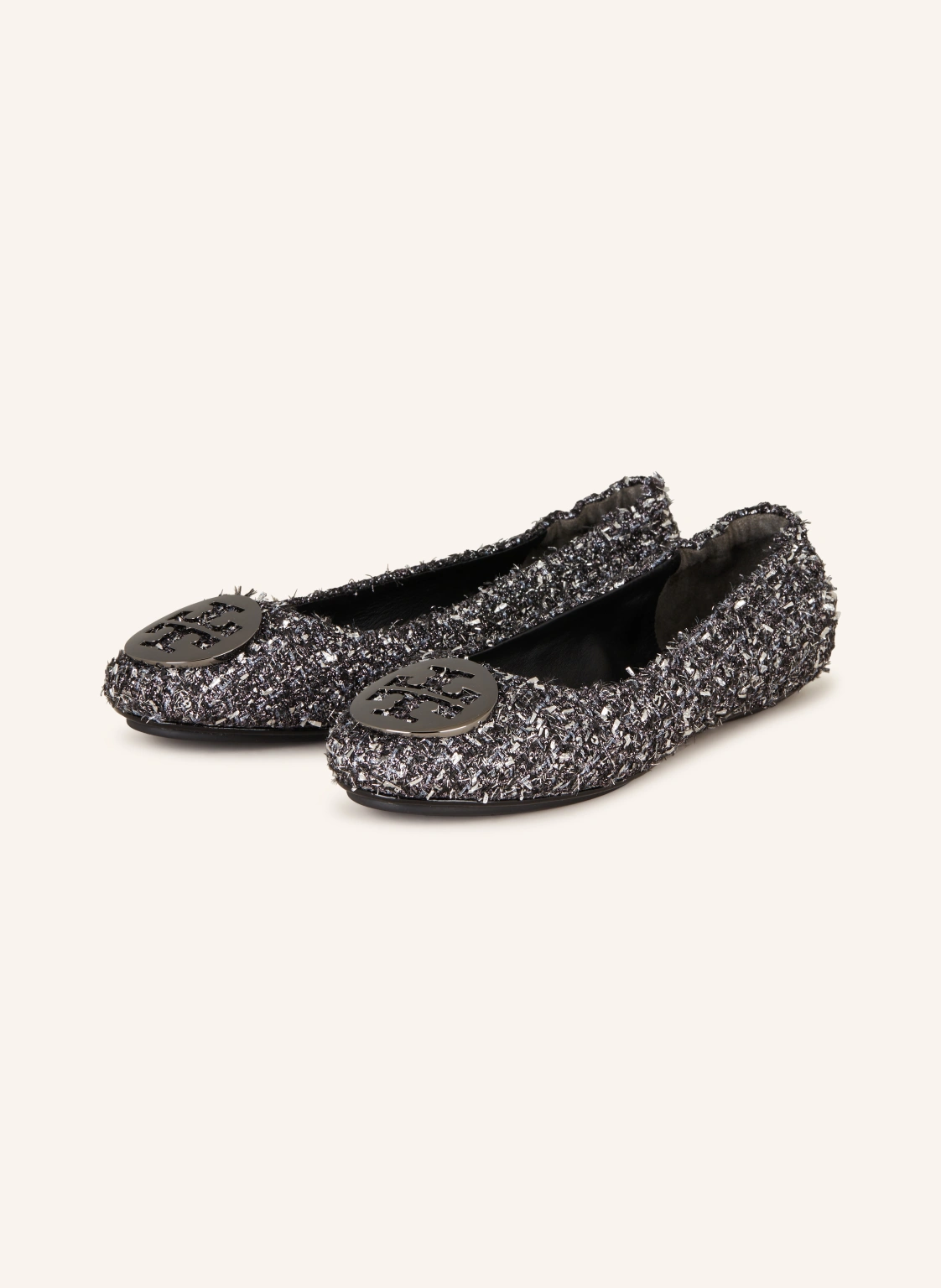 TORY BURCH Ballerinas MINNIE mit Glitzergarn