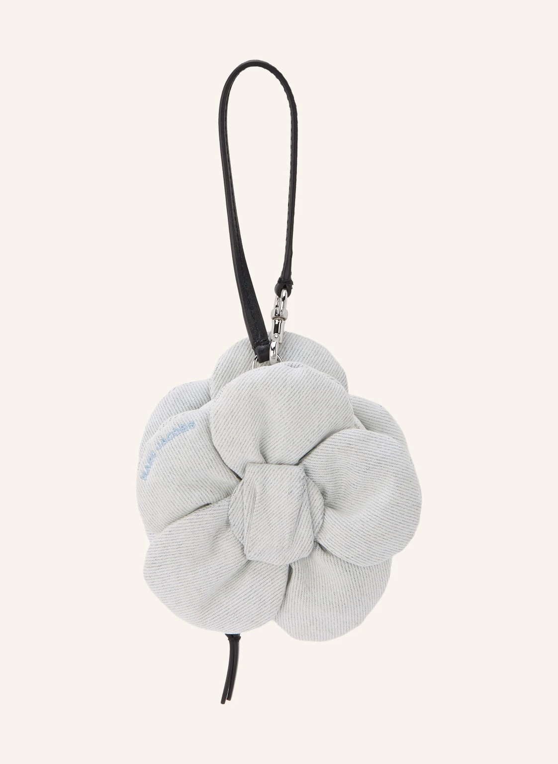 MARC JACOBS Taschenanhänger THE COOKIE POUCH CHARM DENIM FRINGES FLOWERS