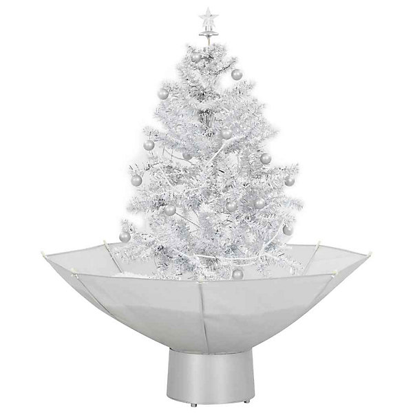 Arbre de Noël neigeux avec base de parapluie Blanc 75 cm vidaXL