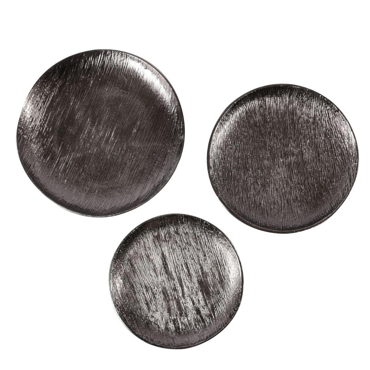 STEEL - Assiette décorative en métal Ø33cm noire