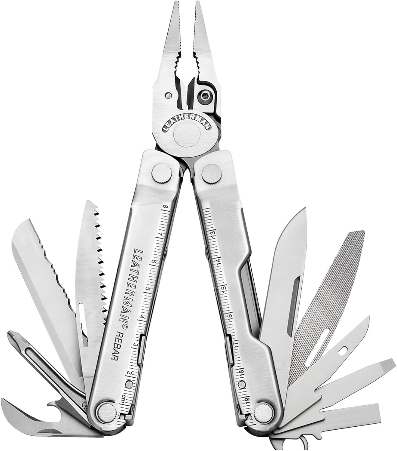 LEATHERMAN, Rebar Multitool with Premium Replaceable Wire Cutters and Saw, Stainless Steel
