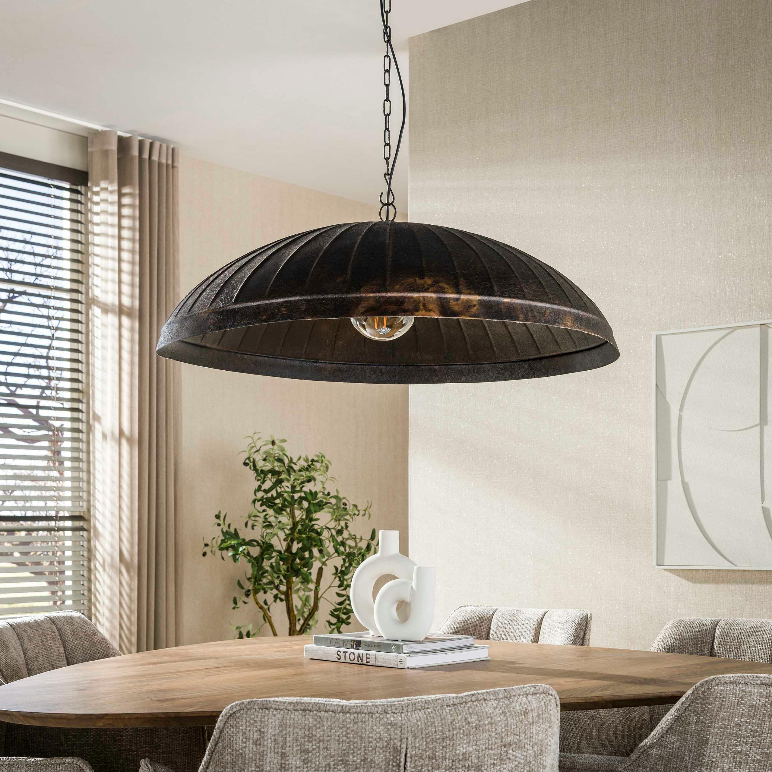 Suspension de table en métal brun vintage Ø90 cm RALF