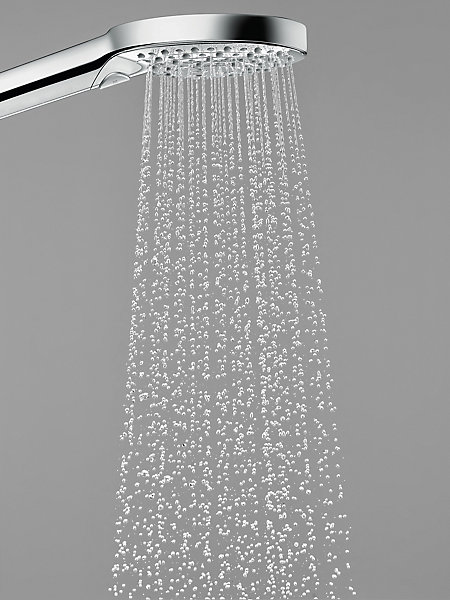 Kit de douche sans robinetterie avec douchette 3 jets   flexible   barre réglable, chrome, Hansgrohe Raindance Select