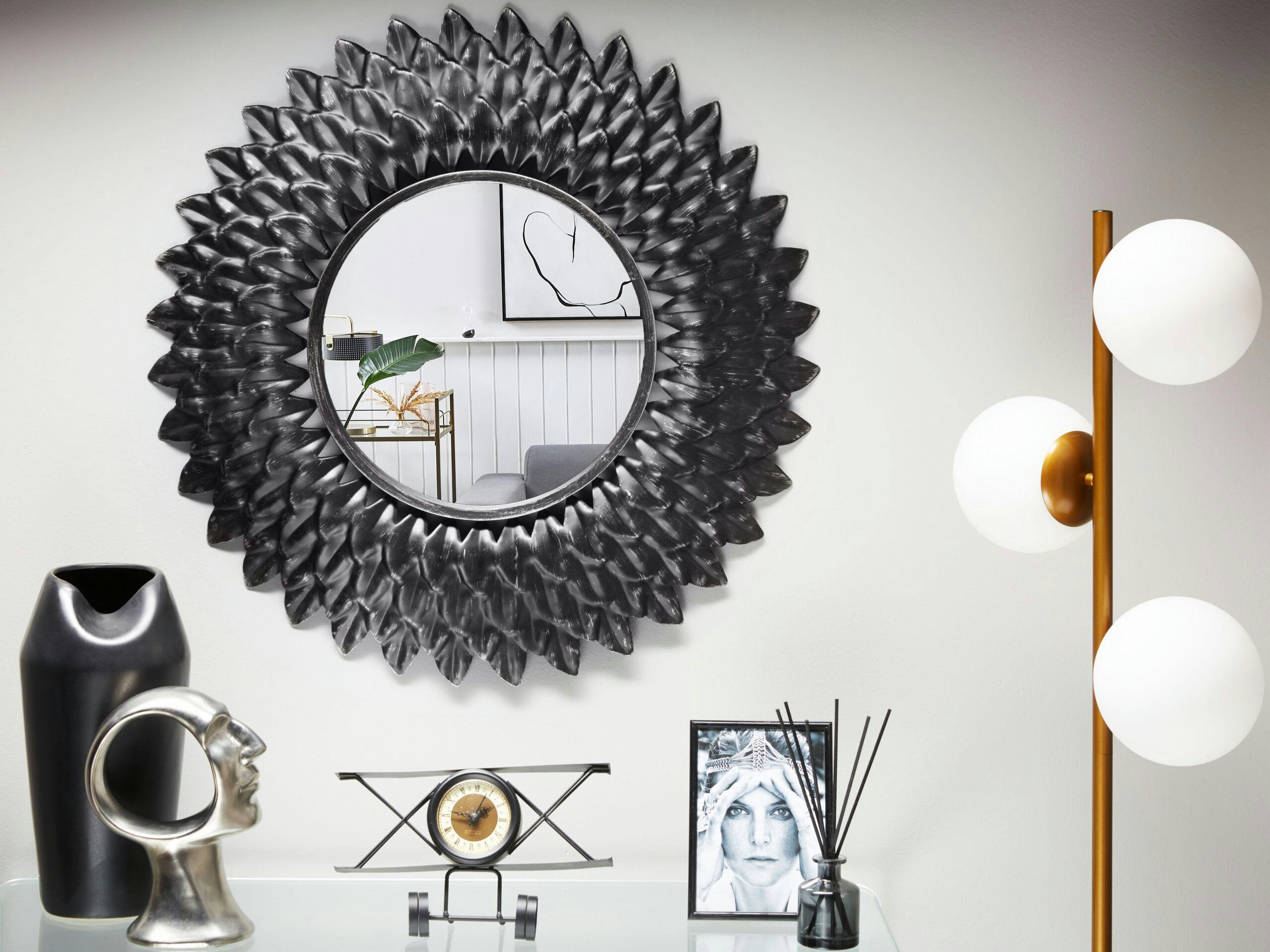 LARRAU - Miroir en métal argenté 70x70