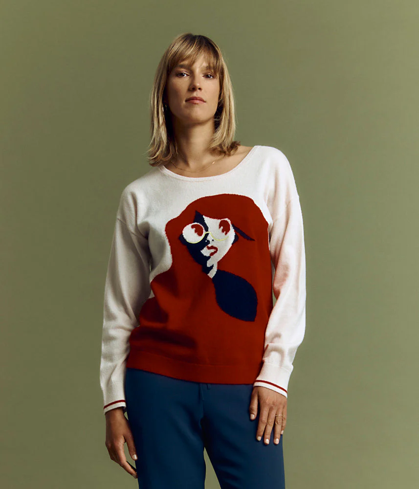 Pull maille intarsia ATYPIQUE/85152/781